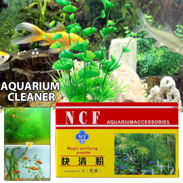 Aquarium Water Clarifier 5st Effektivt vattenrenande pulver för akvarium 2pcs