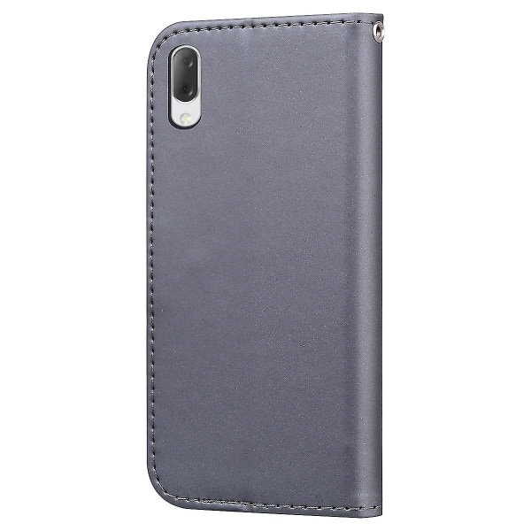 Bear Pattern Phone case för Sony Xperia L3 med korthållare, rem, Pu-lädermaterial, plånboksfunktion, hörnfallskydd Grey