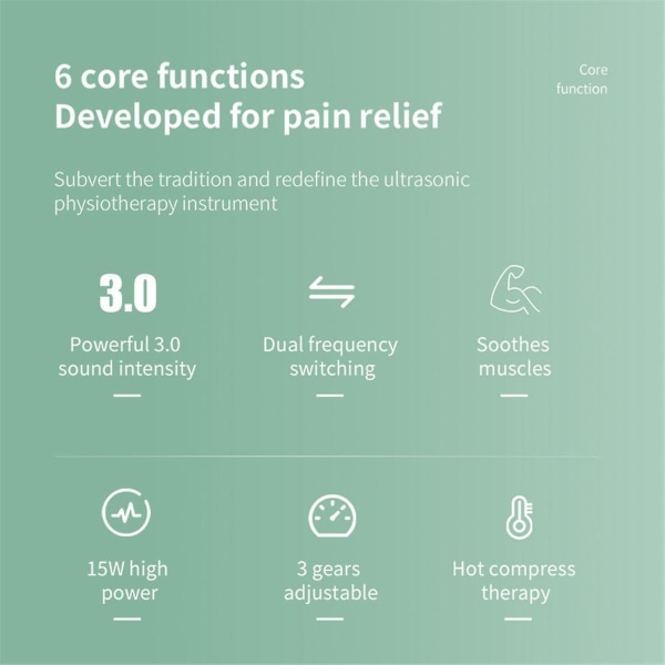 Ultraljudsfysioterapianordning Artrit Fysioterapi Midja Arm Kroppsvärklindring Muskelstimulering White none
