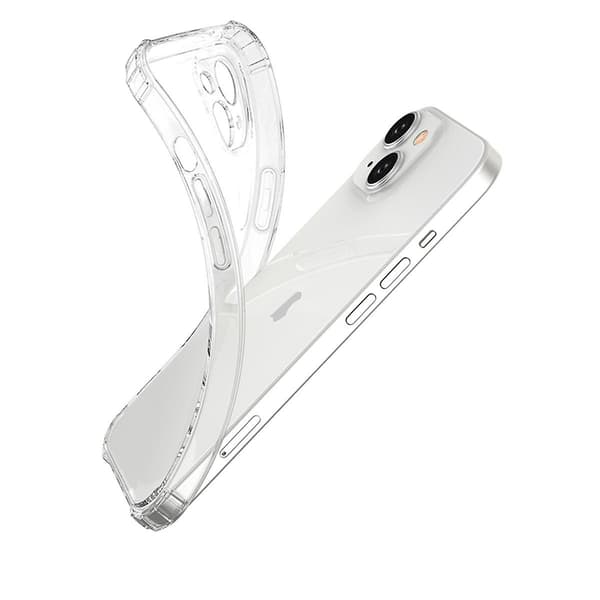 Stötsäkert genomskinligt TPU- phone case för iPhone 15 null none