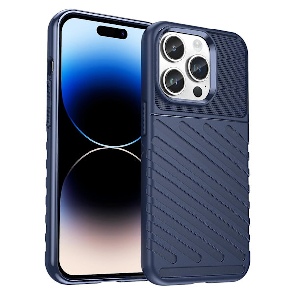 Thunderbolt TPU- case för iPhone 15 Pro Max Blue