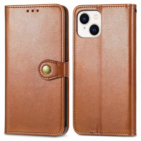 Enfärgat case med spänne för iPhone 15 Brown