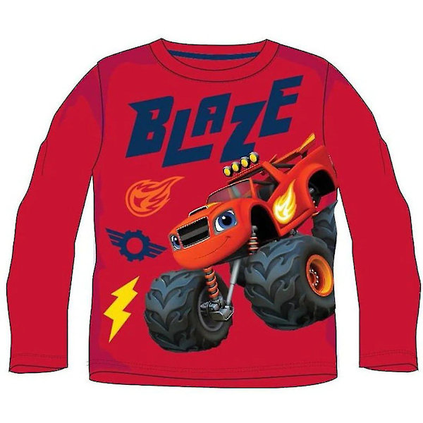 Blaze and the monster machines barn t-shirt långärmad topp blz2027tsh Red 6-7 years