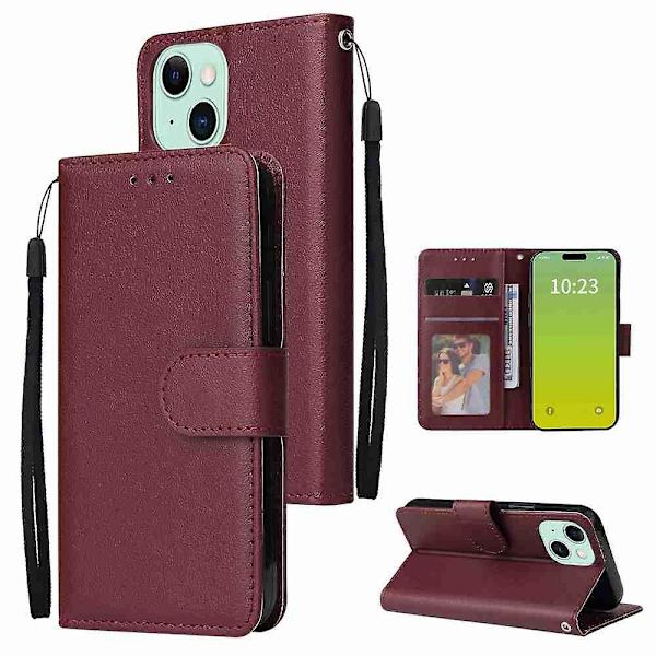 Phone case till iPhone 15 Plus Dark red