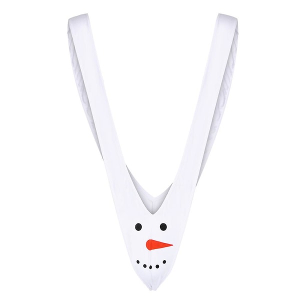 Sexig julfest för män Mankini Erotisk stringtrosa Cosplay Underkläder Nattkläder White Snowman