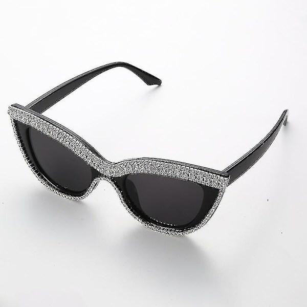 Cat Eye Solglasögon Dam 2019 Uv400 Herr Solglasögon Dam Flickor Solglasögon Bling S Oculos De Sol C2 black