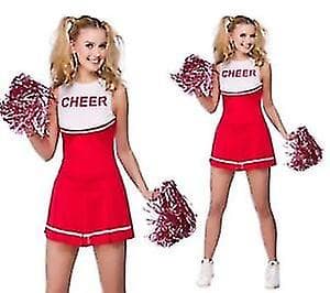 Cheerleader Klänning Röd Vit S