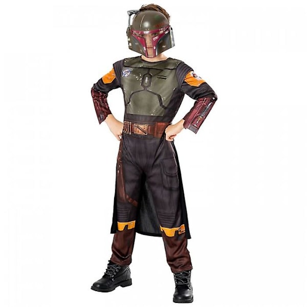Star Wars Boba Fetts bok Klassisk Boba Fett-dräkt för barn/barn Black/Green/Copper 7-8 Years