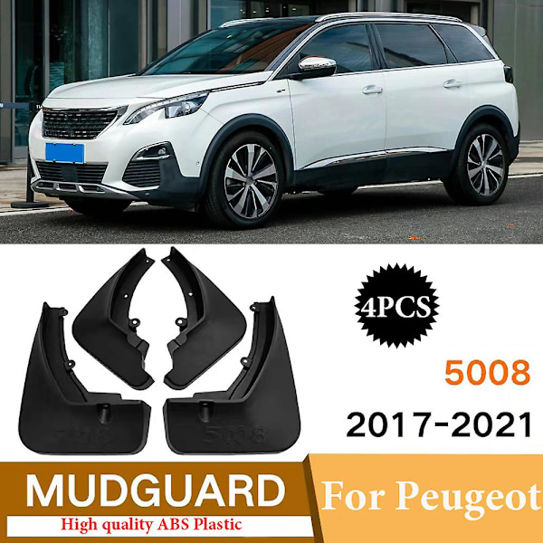 Biltillbehör Vänster Höger Bil Stänkskydd För Peugeot 2nd 2 Gen 5008 2017-2021 Stänkskydd Stänkskydd Stänkskydd Stänkskydd null none