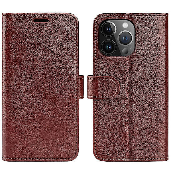 R64 Texture Case för iPhone 15 Pro Brown