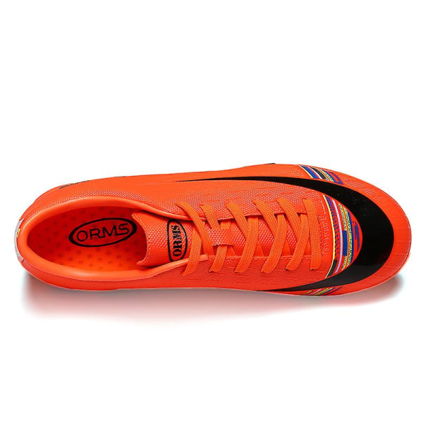 Fotbollsskor för män Halkfria fotbollsskor Klossar Gräs Fotbollssneakers M9065 Orange 41