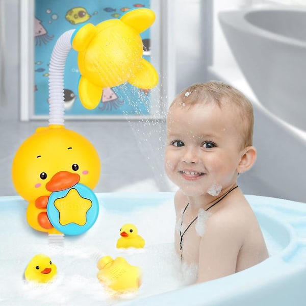 Baby Vattenlek Gul Anka Kran Dusch Badkar Spel Bad|Badleksak null none