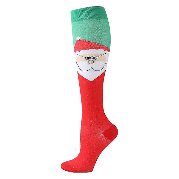 Julkompressionsstrumpor Marathon Löpsportstrumpor Herr Kvinnor Åderbråck Kvinna Vinter Nyår Strumpor 20-30 Mmhg 10 L XL