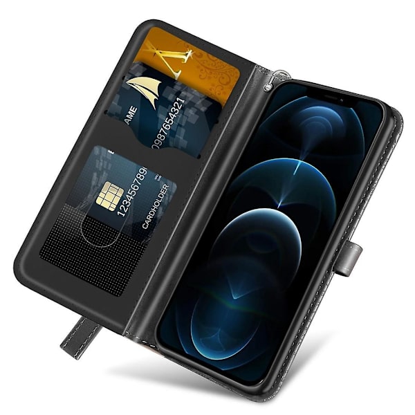 Case med reliefmönster för iPhone 15 Plus Black