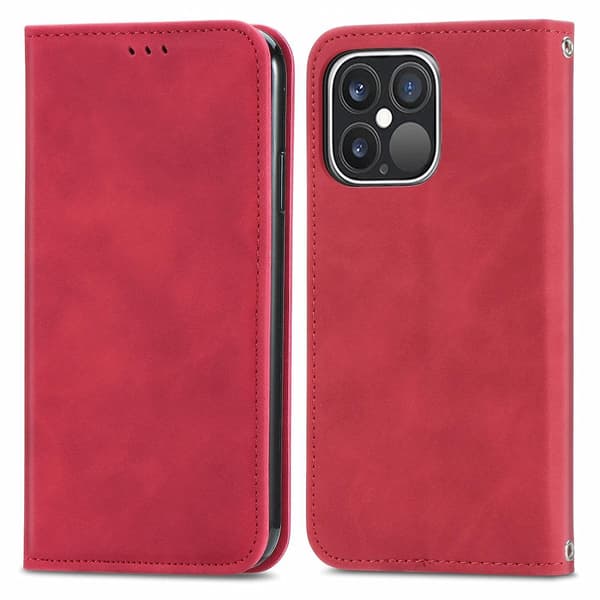 Retro Skin Feel Case för iPhone 15 Red