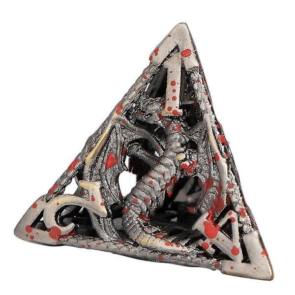 Set ihåliga metall polyedriska tärningar som är kompatibla med Mtg Pathfinder brädspel null none