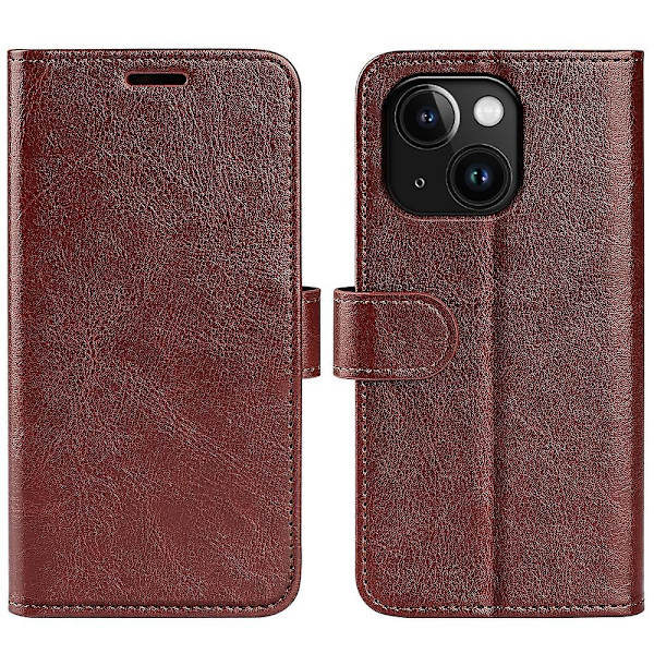 R64 Texture Case för iPhone 15 Plus Brown
