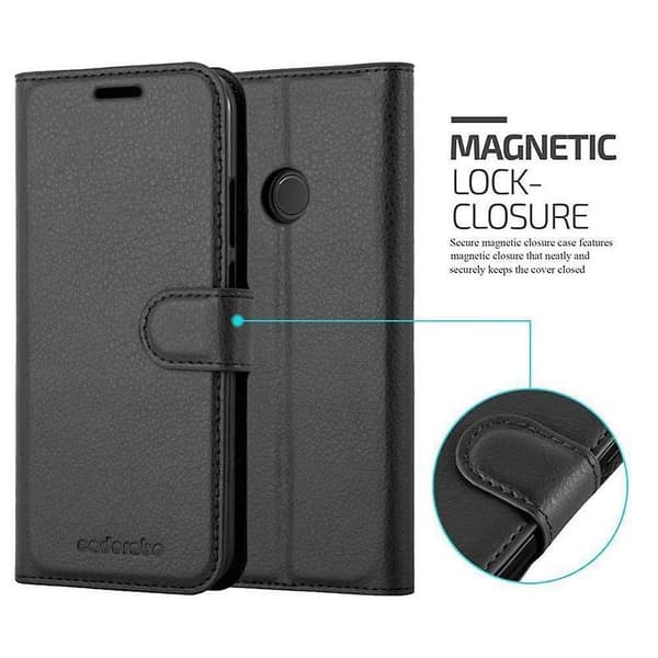 Huawei P20 LITE 2018 / NOVA 3E Cover Case Case - med kortplatser och stativfunktion PHANTOM BLACK P20 LITE 2018 / NOVA 3E
