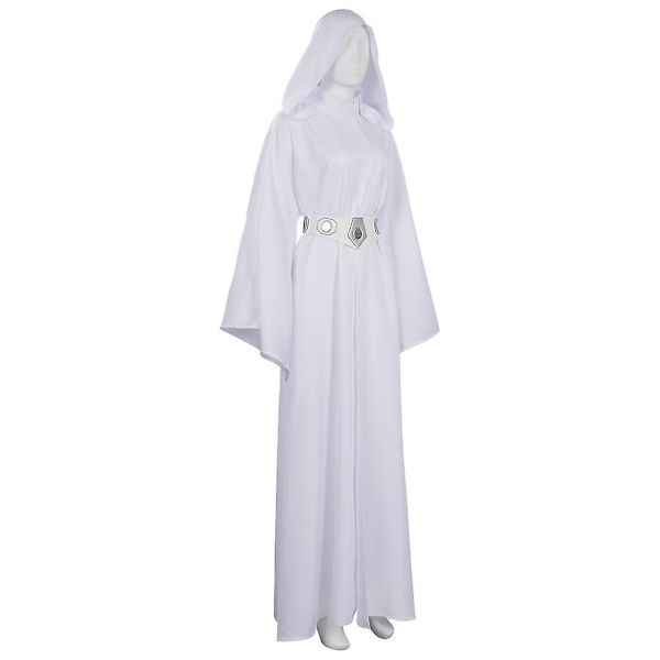 Vuxen Star Princess Leia Cosplay Kostym Klänning Outfits Halloween Carnival Suit L