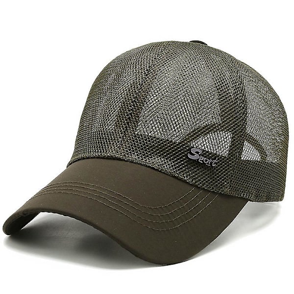 Sommar Snabbtorkande mesh Herr Dam Lastbil Utomhus Bergsbestigning Fiske Fotvandring Löphatt CAP Army Green
