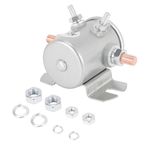 Max 300a Continuous Duty Solenoid Relay 12v DC Solenoid För Golfvagnar, ,marine In Rush Silver none