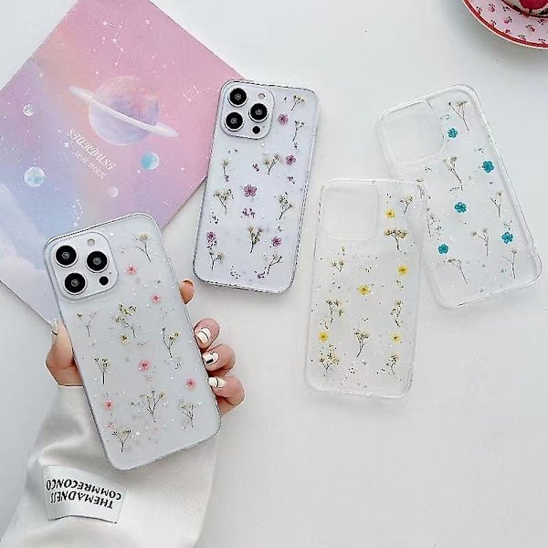 Gypsophila TPU phone case för iPhone 15 Green