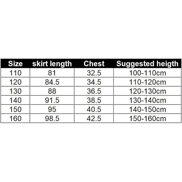 Onsdag Addams Dress For Girls Halloween Carnival Party Cosplay Kostym 160cm