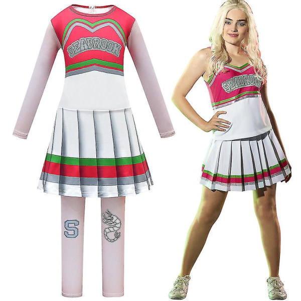 Girls Zombie High 2 Cosplay Costume Cheerleader Performance Fancy Dress Tmall 6-7 Years 130cm