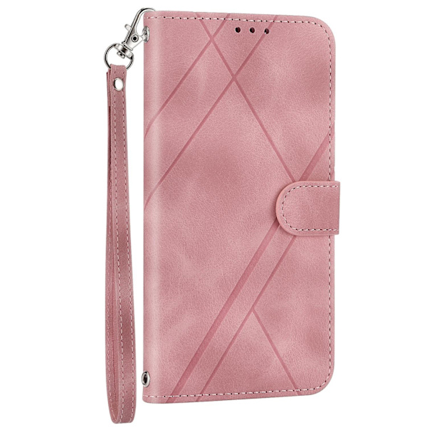 Case med präglat linje för iPhone 15 Pink