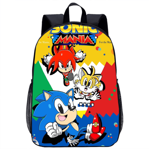 Sonic The Hedgehog tredelad studentryggsäck Style.9