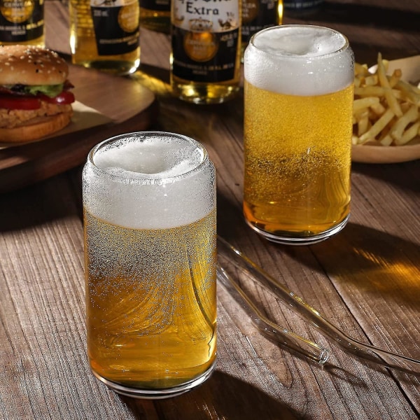 Flkwoh dricksglas med sugrör 4st set - 16oz burkformad G null none
