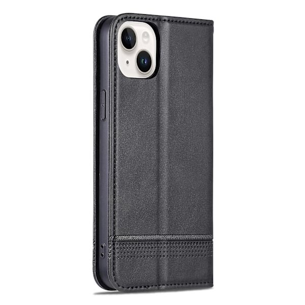 AZNS Calf PU case för iPhone 15 Plus Black