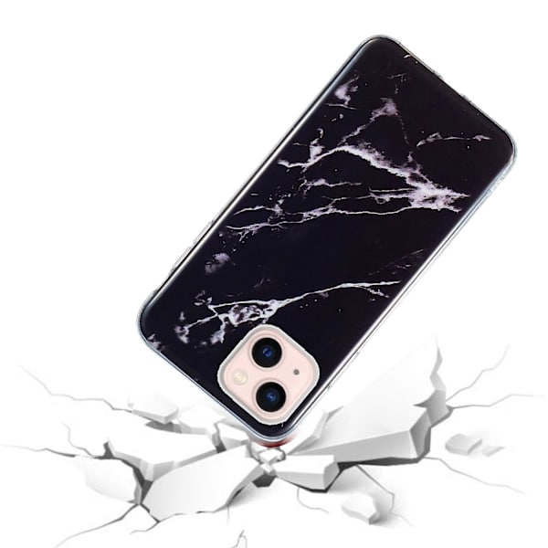 Marble TPU phone case för iPhone 15 Black