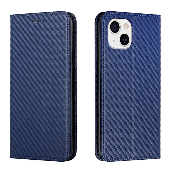 Carbon Fiber Texture phone case för iPhone 15 Blue