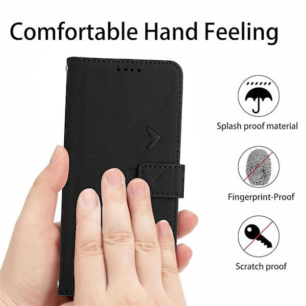 PU phone case för iPhone 15 Pro Max Black