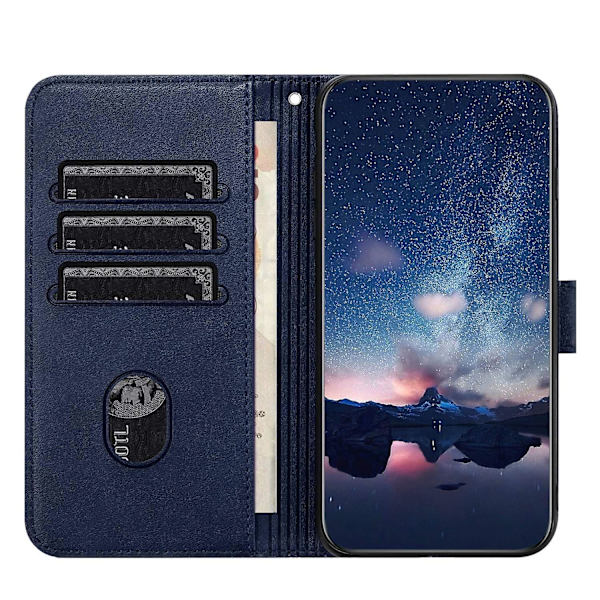 Rhombic Texture Case för iPhone 15 Plus Blue