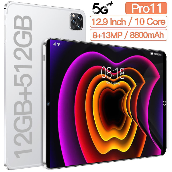 Pro11 12gbram + 512gbrom 12,9 tum Android OS 12.0 White