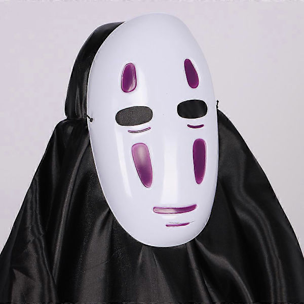 Halloween Canasi Cosplay Kostym Faceless Monster House Mat Vuxen Barn Unisex Cosplay Cosplay Kostym Klänning Barn Cosplay Kostym White Purple Mask Full Set M