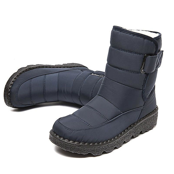 Dam vintersnöskor Vattentåliga skor Anti-halk Casual Lätt vandringskänga Xd-889 Blue 40
