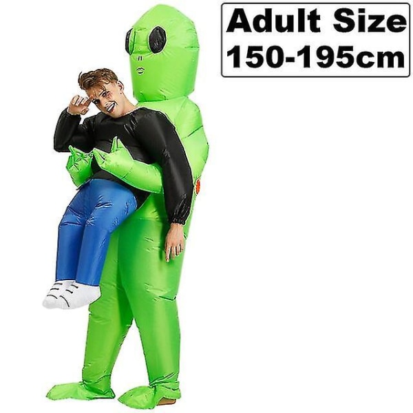 Halloween rolig prestanda rekvisita Alien uppblåsbara kläder Tecknad dockor Barn Vuxen Fest Festival Scen Tecknad docka Heminredning Fit Adult 150-195cm