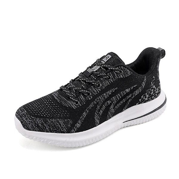 Herr Fly Weaving Sneakers Andas löparskor Mode Sportskor 3A706 BlackWhite 41