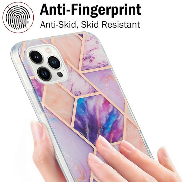 Marble TPU- case för iPhone 15 Pro Max Light purple