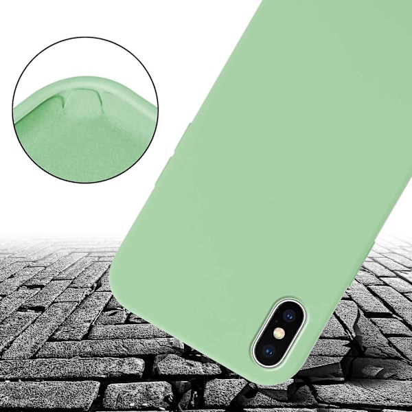 Mobiltelefonkedja för Apple iPhone X/XS Case med längdjusterbart sladdband Nackbandsband LIQUID LIGHT GREEN iPhone X / XS