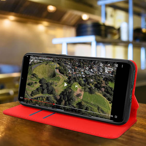 Classic Edition case med kortplats för Wiko View 4 och View 4 Lite Red