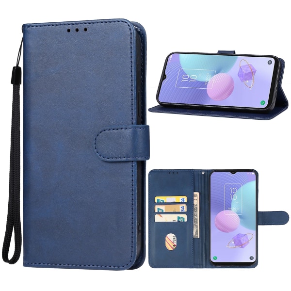 För Tcl 405 / 406 / T506d phone case i läder Blue none