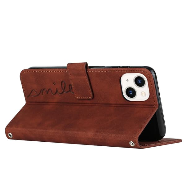 PU phone case för iPhone 15 Plus Brown