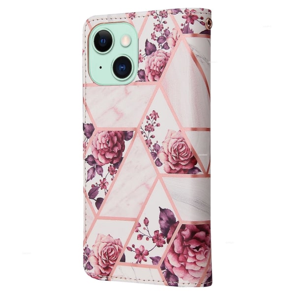 Marble Bronzing Läder Phone case för iPhone 15 Multicolor