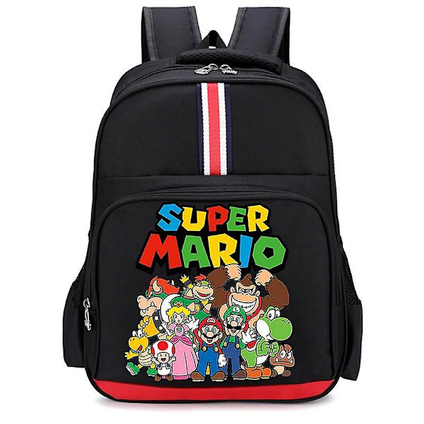 2024 Super Mario Bros Barnryggsäck Mario Anime Tecknad filmtryck Student Skolväska Dagis Skolväska Barn Födelsedagspresent Multicolor 42x14x31cm