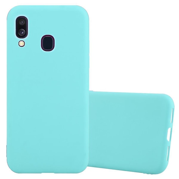 Samsung Galaxy A40 Hülle Handy Cover TPU- case - matta färger CANDY BLUE Galaxy A40