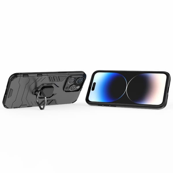 Stötsäker PC + TPU för iPhone 15 Pro Max Black